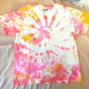 Pink and orange tie-dye shirt🩷🧡